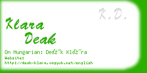 klara deak business card